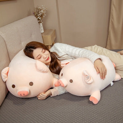 Jumbo Pink Squishy Pig Plushie, 1.3-2.6' | 40-80 cm plush toy – – – Image 9 | Plushie Produce