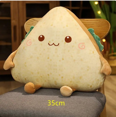 Kawaii Sandwich Slice Plushie: Four Styles, 12-18 in | 30-45 cm plush toy – – 35cm happy – Image 14 | Plushie Produce