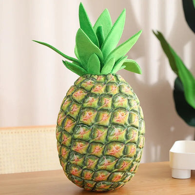 Lifelike Pineapple Plushie, Two Styles, 19" | 48 cm plush toy – – Green – Image 4 | Plushie Produce