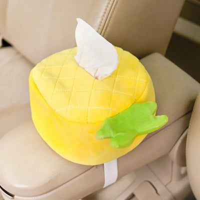 Plush Fruit Tissue Holder for Cars: Three Fruits plush toy – – – Image 2 | Plushie Produce