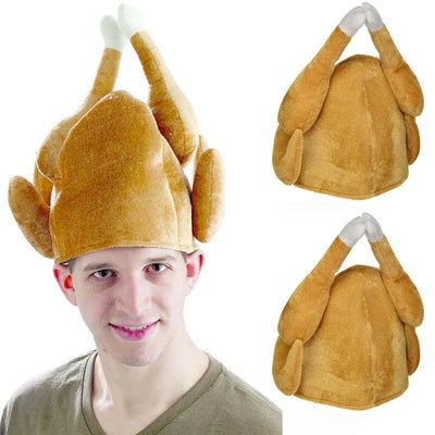 Plush Roasted Turkey Hat, 10" | 25 cm plush toy – – – Image 1 | Plushie Produce
