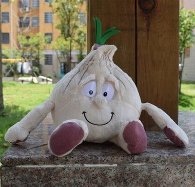 Plushie Assorted Fruit and Veggie Plushies, 10" | 25 cm plush toy – – Garlic – Image 4 | Plushie Produce
