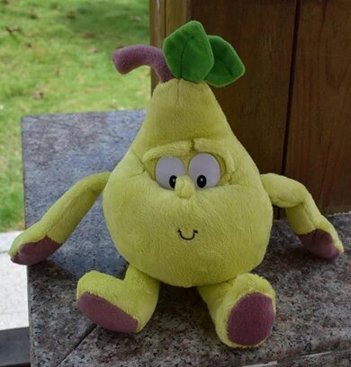 Plushie Assorted Fruit and Veggie Plushies, 10" | 25 cm plush toy – – Pear – Image 20 | Plushie Produce
