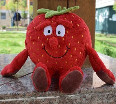 Plushie Assorted Fruit and Veggie Plushies, 10" | 25 cm plush toy – – Strawberry – Image 11 | Plushie Produce