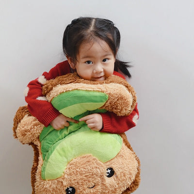 Plushie Avocado Toast with Blanket, 17" | 43 cm plush toy – – – Image 5 | Plushie Produce