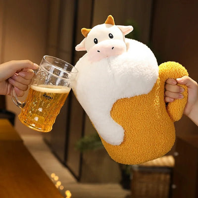 Plushie Beer Mug with a Cow or Fox, 15-23" | 38-50 cm plush toy – – – Image 3 | Plushie Produce