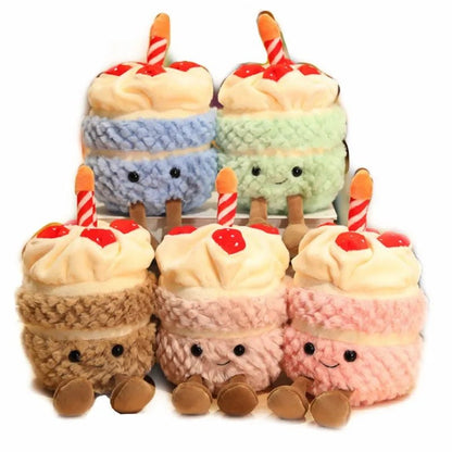 Plushie Birthday Cupcake, Five Colors, 10" | 26 cm plush toy – – – Image 1 | Plushie Produce