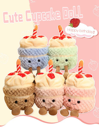 Plushie Birthday Cupcake, Five Colors, 10" | 26 cm plush toy – – – Image 23 | Plushie Produce