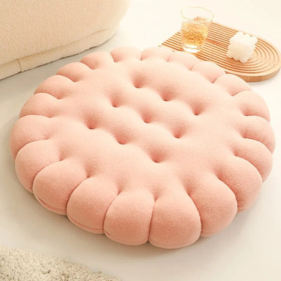 Plushie Biscuit Seat Cushion- 8 Styles, 18-22" | 45-55 cm plush toy – – Round Pink – Image 3 | Plushie Produce