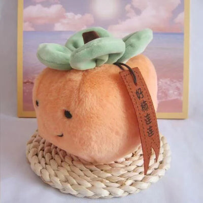 Plushie Cartoon Chinese Persimmon, 10" | 25 cm plush toy – – – Image 6 | Plushie Produce