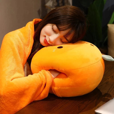 Plushie Cartoon Fruit with Optional Blanket, 15" | 38 cm plush toy – – – Image 2 | Plushie Produce