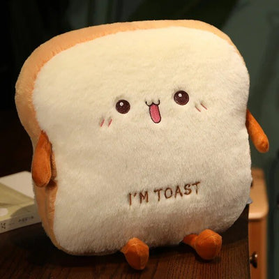 Plushie Cartoon Slice of Toast, 20" | 50 cm plush toy – – Cheerful – Image 2 | Plushie Produce