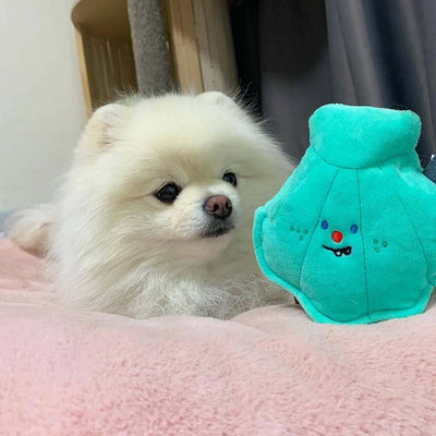 Plushie Clam with Pearl Dog Sniffing Toy, 4.7" | 11 cm plush toy – – – Image 2 | Plushie Produce