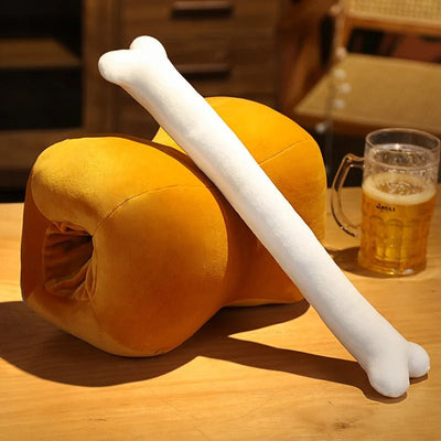 Plushie Cooked Meat with Removable Bone Handwarmer, 17" | 42 cm plush toy – – – Image 3 | Plushie Produce