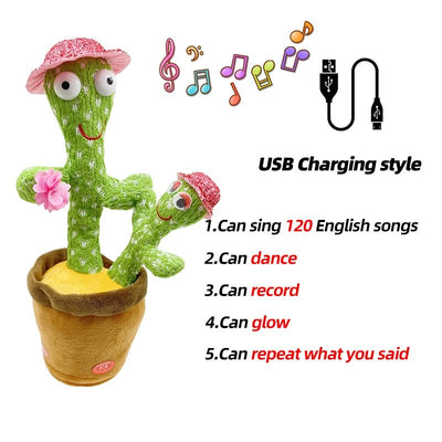 Plushie Dancing Singing Cactus, 13" | 32 cm plush toy – – – Image 10 | Plushie Produce
