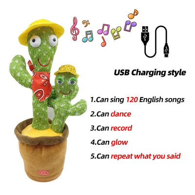 Plushie Dancing Singing Cactus, 13" | 32 cm plush toy – – – Image 13 | Plushie Produce