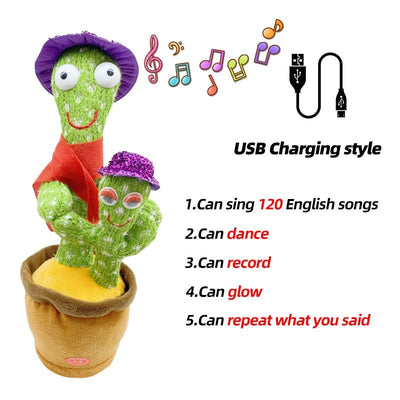 Plushie Dancing Singing Cactus, 13" | 32 cm plush toy – – – Image 8 | Plushie Produce