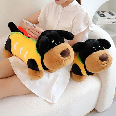 Plushie Dog as a Hot Dog, 12-22" | 30-55 cm plush toy – – – Image 6 | Plushie Produce