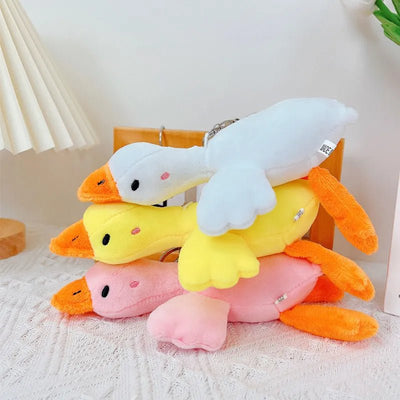 Plushie Duck Keychain: Three Colors, 6" | 15 cm plush toy – – – Image 3 | Plushie Produce