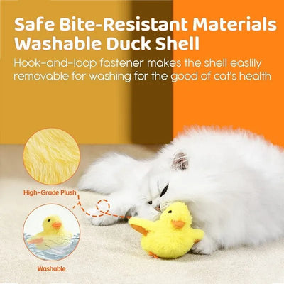 Plushie Duck Rechargeable Flapping Cat Toy, 6" | 15 cm plush toy – – – Image 4 | Plushie Produce
