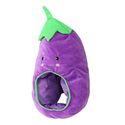 Plushie Eggplant Hat, 18" | 46 cm plush toy – – – Image 12 | Plushie Produce