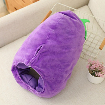 Plushie Eggplant Hat, 18" | 46 cm plush toy – – – Image 6 | Plushie Produce