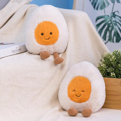 Plushie Emotional Hard-Boiled Egg, 9" | 23 cm plush toy – – – Image 5 | Plushie Produce