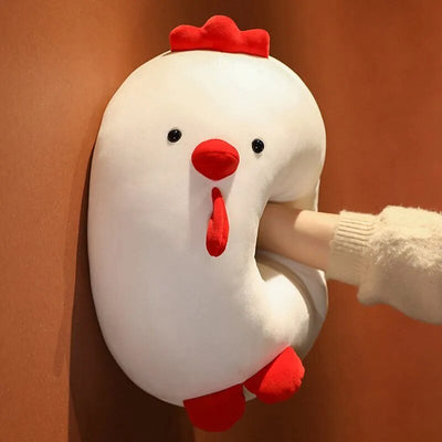 Plushie Fat Squishy Chicken, Two Colors, 10-14" | 25-35 cm plush toy – – – Image 5 | Plushie Produce