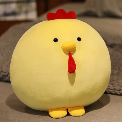 Plushie Fat Squishy Chicken, Two Colors, 10-14" | 25-35 cm plush toy – – Yellow – Image 3 | Plushie Produce