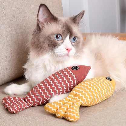 Plushie Fish Cat Catnip Toy, Three Colors, 7" | 19 cm plush toy – – – Image 1 | Plushie Produce