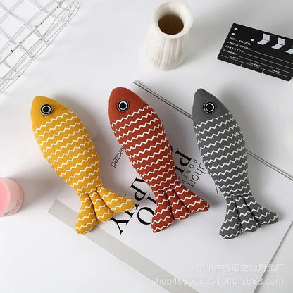 Plushie Fish Cat Catnip Toy, Three Colors, 7" | 19 cm plush toy – – – Image 6 | Plushie Produce