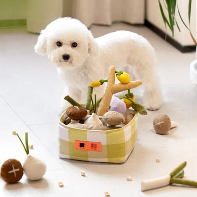 Plushie Food Crate Sniffing/Chew Toy for Pets, 8" | 21 cm plush toy – – – Image 1 | Plushie Produce
