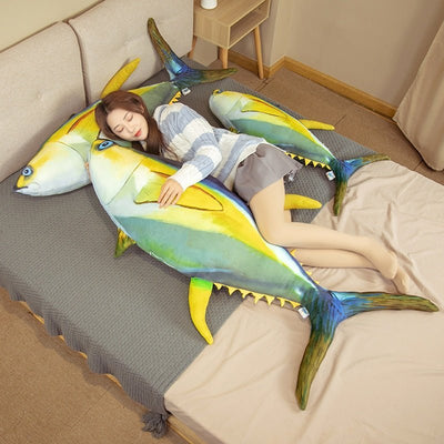 Plushie Giant Realistic Yellowfin Tuna, 2-4.9' | 60-150 cm plush toy – – – Image 3 | Plushie Produce
