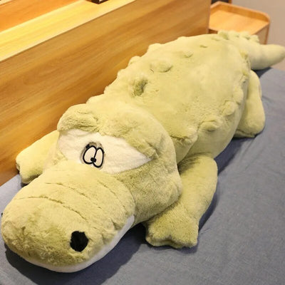 Plushie Jumbo Cartoon Cross-Eyed Crocodile, 4 colors, 3-4.9' | 90-150 cm plush toy – – Green – Image 1 | Plushie Produce