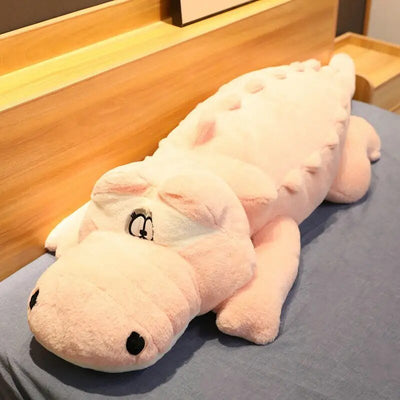 Plushie Jumbo Cartoon Cross-Eyed Crocodile, 4 colors, 3-4.9' | 90-150 cm plush toy – – Pink – Image 3 | Plushie Produce