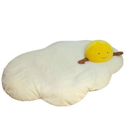 Plushie Jumbo Fried Egg Floor Cushion, 4.3-5.6' | 1.3-1.7 m plush toy – – – Image 4 | Plushie Produce