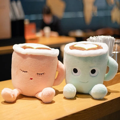 Plushie Latte Art Cartoon Coffee Cup, 8-12" | 20-30 cm plush toy – – – Image 5 | Plushie Produce