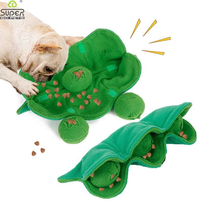 Plushie Peas in a Pod Dog Sniffing Toy, 12" | 31 cm plush toy – – – Image 1 | Plushie Produce