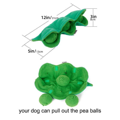 Plushie Peas in a Pod Dog Sniffing Toy, 12" | 31 cm plush toy – – – Image 4 | Plushie Produce