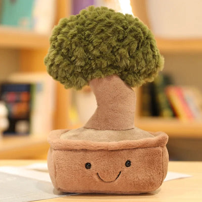 Plushie Potted Bonsai Tree Home Decor, 11" | 28 cm plush toy – – Green – Image 3 | Plushie Produce