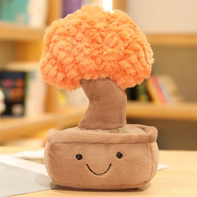 Plushie Potted Bonsai Tree Home Decor, 11" | 28 cm plush toy – – Orange – Image 6 | Plushie Produce