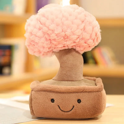 Plushie Potted Bonsai Tree Home Decor, 11" | 28 cm plush toy – – Pink – Image 5 | Plushie Produce