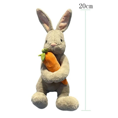Plushie Rabbit Holding a Carrot, Two Colors, 8" | 20 cm plush toy – – – Image 8 | Plushie Produce