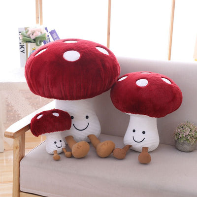 Plushie Red Kawaii Mushroom, 6-18" | 16-45 cm plush toy – – – Image 1 | Plushie Produce