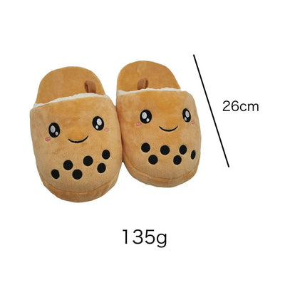 Plushie Small Bubble Tea Slippers, Children's Size 6 plush toy – – – Image 4 | Plushie Produce