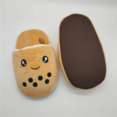 Plushie Small Bubble Tea Slippers, Children's Size 6 plush toy – – – Image 6 | Plushie Produce