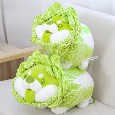 Plushie Standing Shiba Inu Dog as a Cabbage, 8-20" | 20-50 cm plush toy – – – Image 3 | Plushie Produce