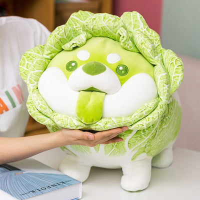 Plushie Standing Shiba Inu Dog as a Cabbage, 8-20" | 20-50 cm plush toy – – – Image 4 | Plushie Produce