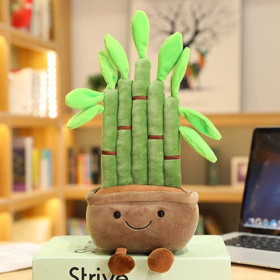Potted Bamboo Plushie, Three Colors, 16" | 41 cm plush toy – – brown bamboo – Image 2 | Plushie Produce