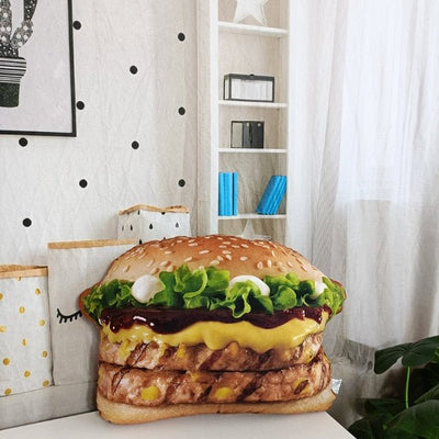 Realistic Hamburger Pillow Plushie with Blanket plush toy – – Cheeseburger plushie – Image 14 | Plushie Produce